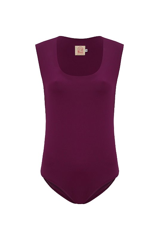 Body Decote Quadrado | Vinho