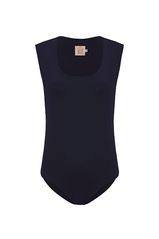 Body Decote Quadrado | Azul Marinho