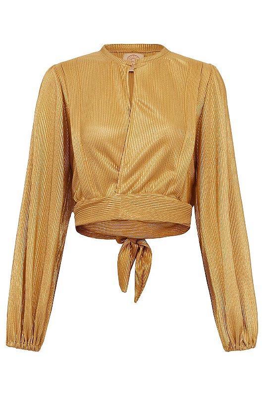 Blusa Plissada | Gold