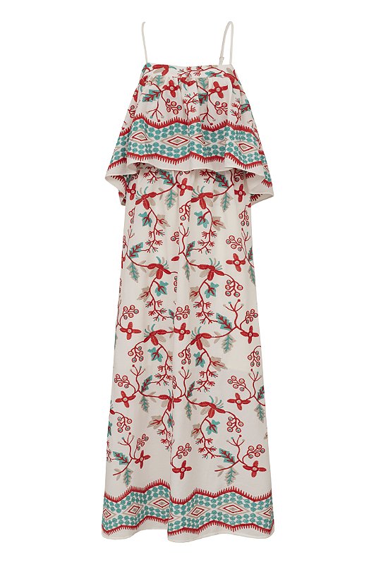 Vestido Semente Regata | Verde e Vermelho