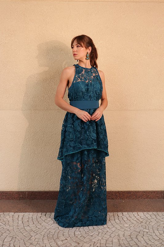Vestido Festa Garden | Petróleo