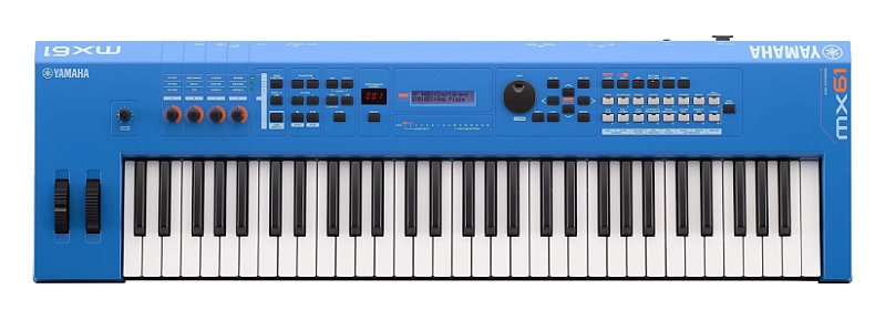 Teclado Yamaha MX61 V2 AZUL 61 teclas Sintetizador - Classic