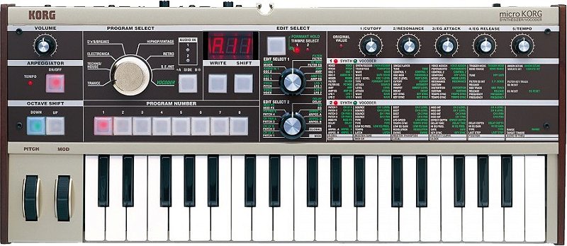 microKORG シンセサイザー Korg MicroKorg MK1 - Teclado Sintetizador - Confira - Classic