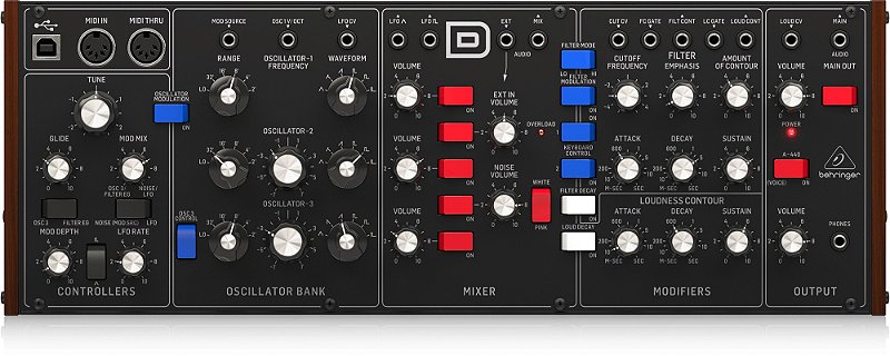 鍵盤楽器 Behringer Model D Behringer Model D - Sintetizador analógico - Confira - Classic