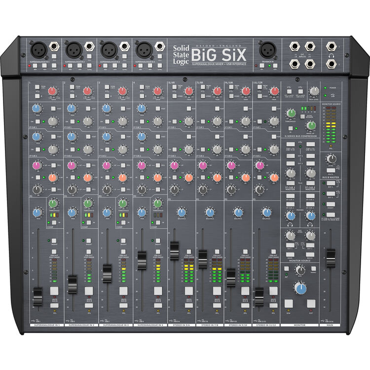 SSL BiG SiX Mixer analógico e interface de áudio com 16 canais