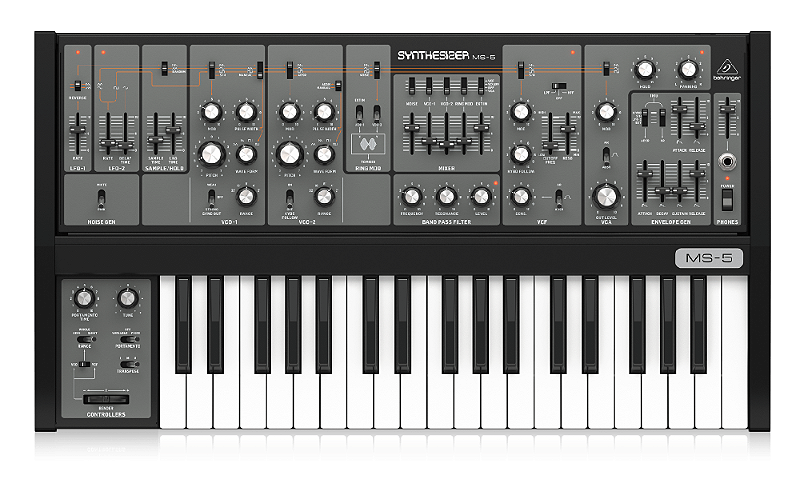 Teclado Sintetizador Analógico Behringer MS-5 de 37 teclas