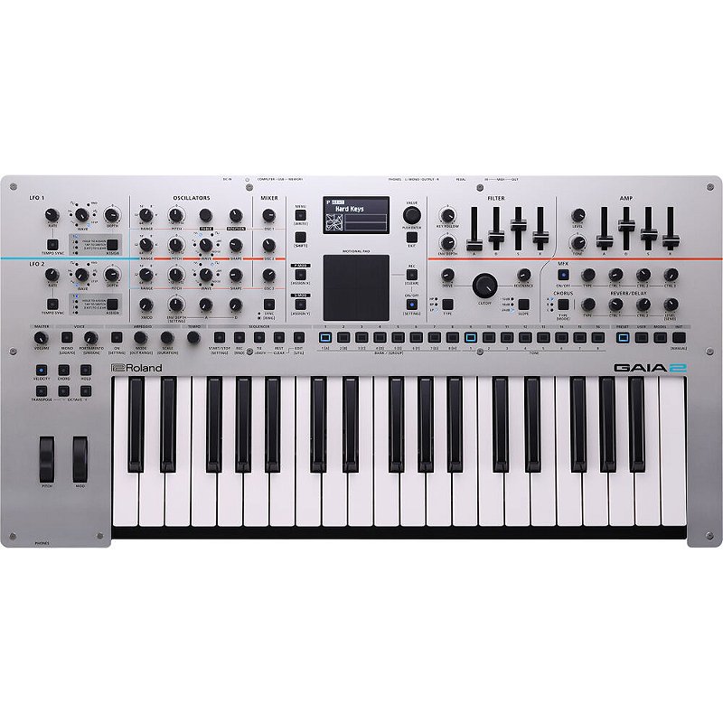Teclado Roland GAIA 2 Sintetizador Analógico Virtual com 37 Teclas