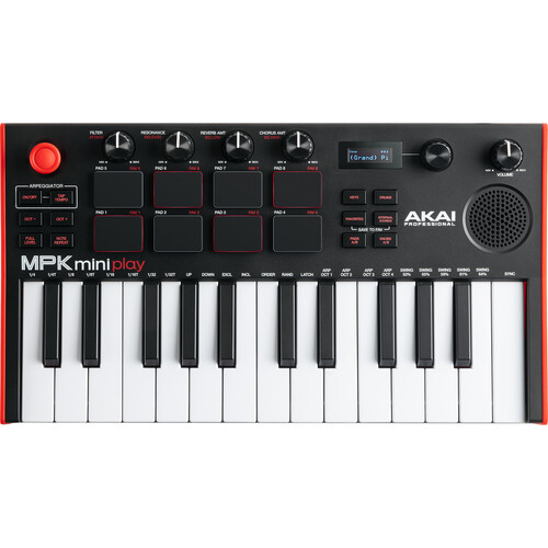 Teclado controlador Akai Professional MPK Mini Play MK3 compacto
