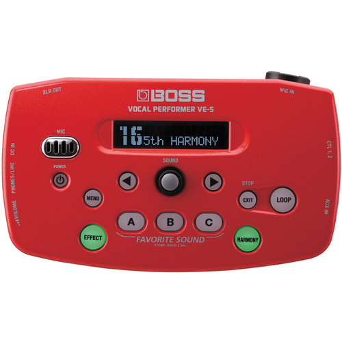 VOCAL VE-5- ​【早期売却希望】BOSS PERFORMER Vermelho RD 5 ve ve5 VE-5 Vocal Boss Voz efeitos Processador ボス 配信機器・PA機器・レコーディング機器