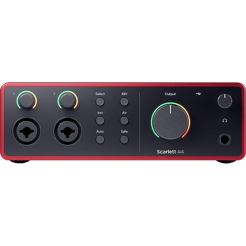 Focusrite Scarlett 4i4 (4ª geração) Interface de áudio MIDI USB C