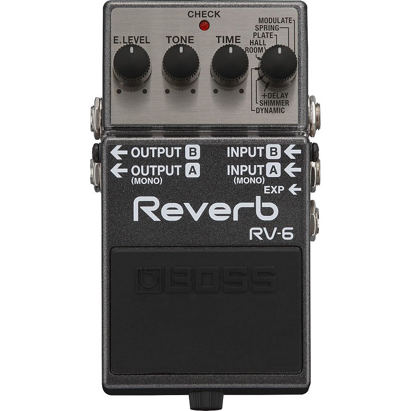 BOSS リバーブ　RV-6 Pedal de reverberação BOSS RV-6 - Classic Keyboards