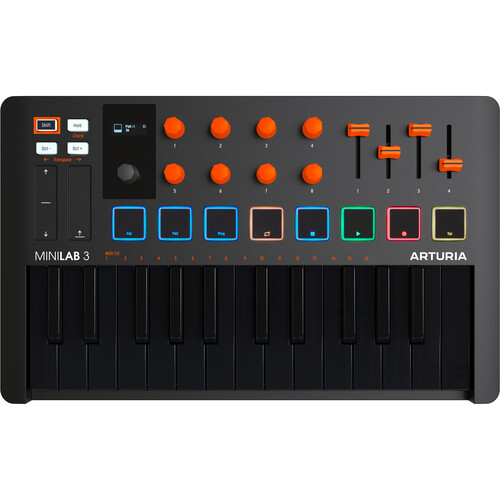 DTM・DAW ARTURIAMINILAB3&NovationLaunchpadMiniMK3 Teclado Controlador Midi USB 25 Teclas Arturia MiniLab MK3 Laranja