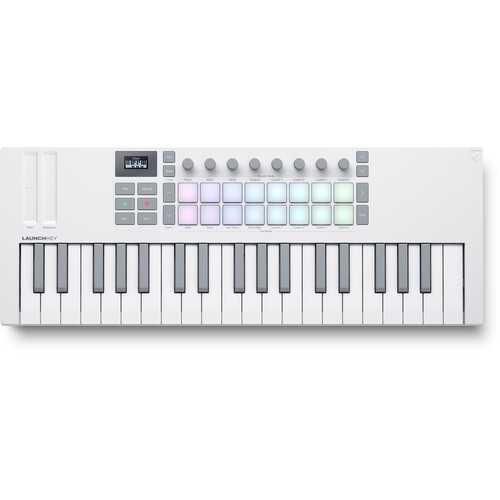 DTM・DAW novation Launchkey Mini 37 Mk4 White Novation Launchkey 37 Mk4 Mini Teclado Controlador Midi Usb Branco