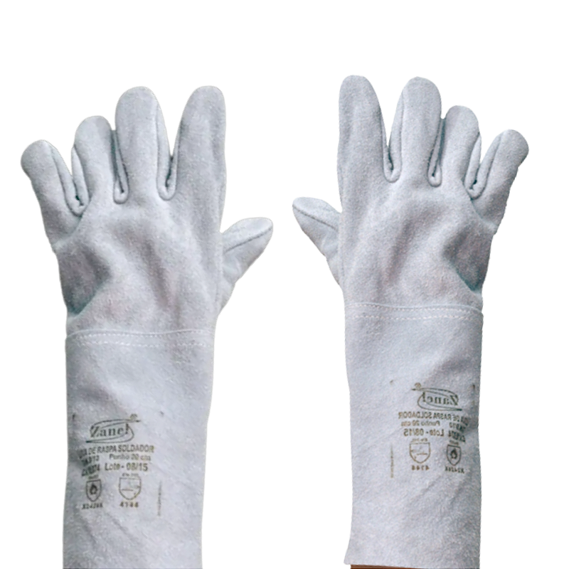 Luva de Raspa Soldador Linha Dorso Liso Punho 20 | Zanel | CA