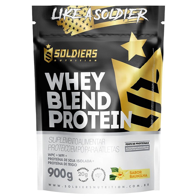 Whey Blend Protein Concentrado e Isolado - 900g - Soldiers Nutrition -  Soldiers Nutrition