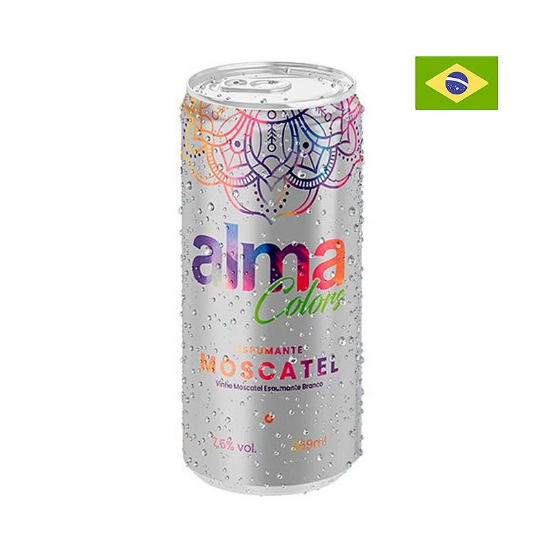 Espumante em Lata Alma Colors Moscatel - Brasil | Vinho da Carta