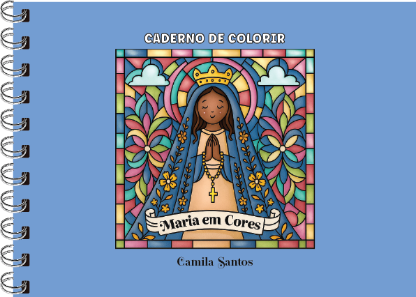 Caderno de Colorir Maria em Cores - Ateliê Jaqueline Magalhães