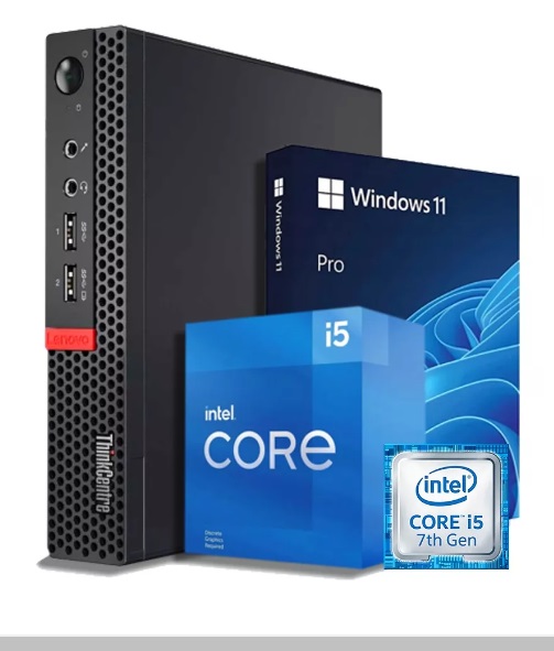 Desktop Lenovo Thinkcentre M910q Intel I5 7ª Ger 8GB Ssd 256GB Com