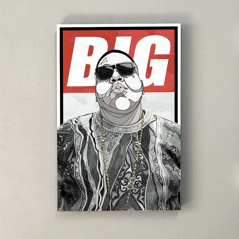 Quadro Notorious BIG | Painel de Madeira | Loja rads | Rap, HIP