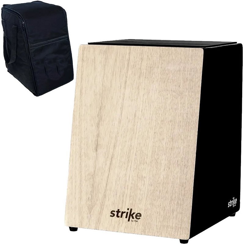 Cajon Fsa Strike Sk2000 Natural Eletroacústico + Capa Com 10 OFF Em