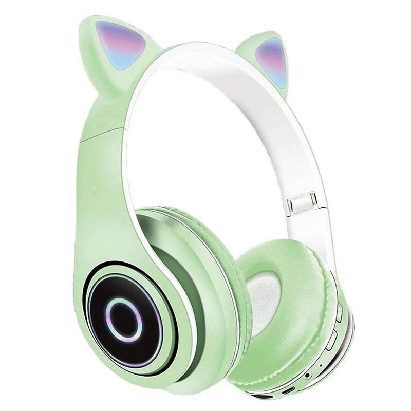 Headset Bluetooth C/ Microfone Gatinho Rgb Gamer P39m Verde Com 10% OFF Em  Promoção Violões Loja Constelação - Constelação Instrumentos Musicais