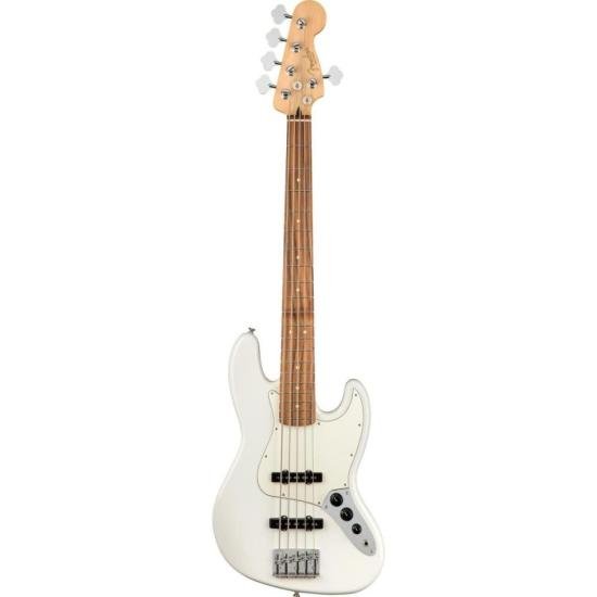 Contrabaixo Fender Player Jazz Bass V Polar White - Loja