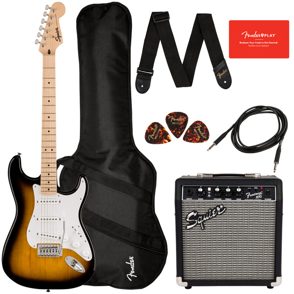 Kit Guitarra Fender Squier Sonic Stratocaster SSS 2T Sunburst