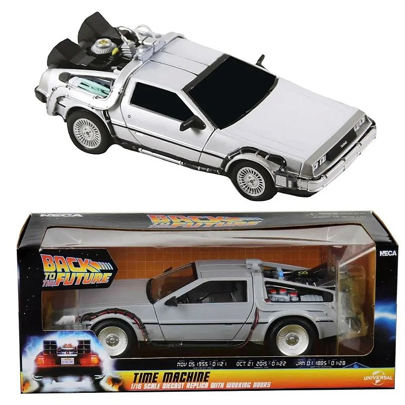MINIATURA DELOREAN - BACK TO THE FUTURE - ESCALA 1:16 - NECA - DS