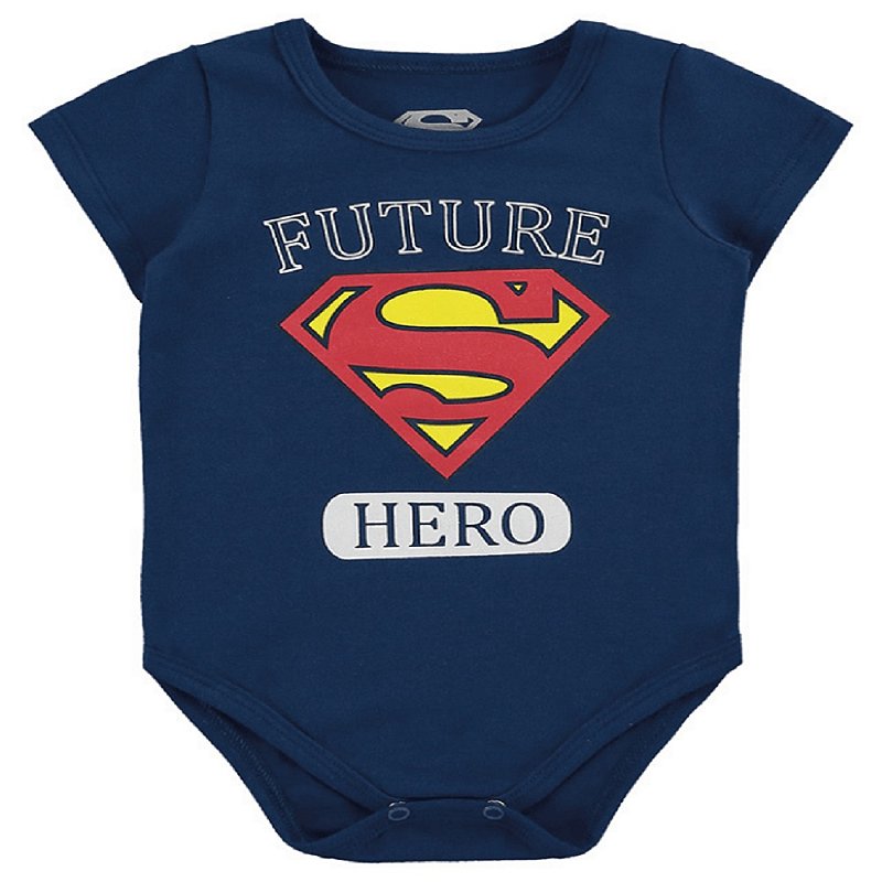 body bebe superman manga curta marlan varias cores e tamanhos Vesttemaskids