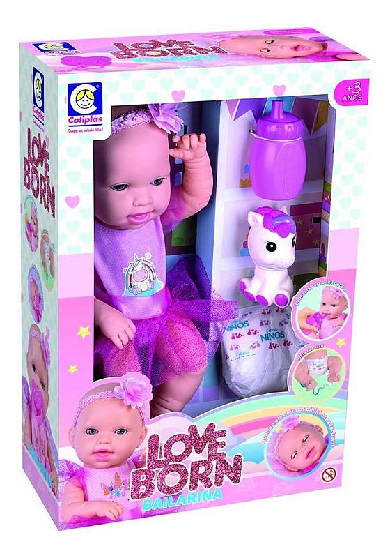 Boneca - Bebe Soninho Reborn Rosa - 2652 COTIPLAS