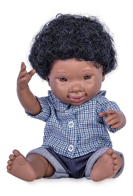 Boneca Coleção Down Menino Negro Cotiplás - Cotiplás