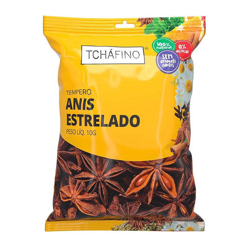 Tempero Anis Estrelado - Granel 10g - TCHÁFINO