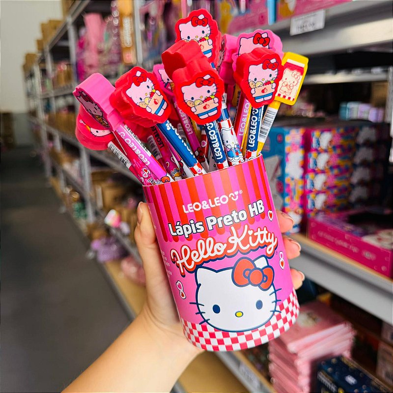 Lápis c/Borracha HELLO KITTY - CX 30 UND - LEO E LEO - Atacado Mabel