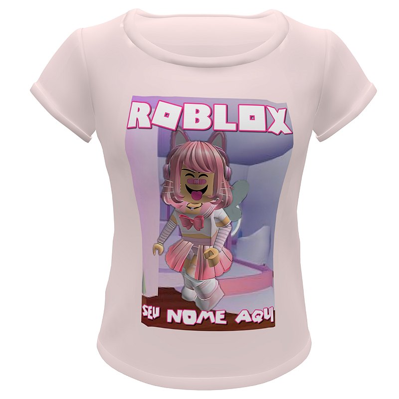 Camiseta Promoção Roblox Girls Infantil Rosa