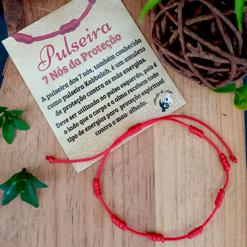 Pulseira 7 Nós da Proteção Kabbalah