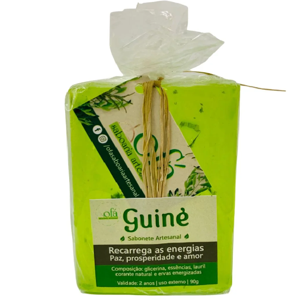 Sabonete Artesanal GUINÉ  Ofá 90 gr - Recarrega as energias. Paz, Prosperidade e amor