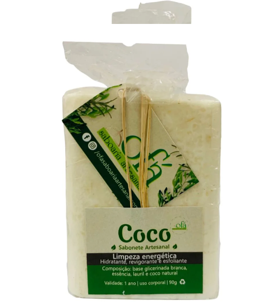 Sabonete Artesanal COCO Ofá 90 gr - Limpeza Energética