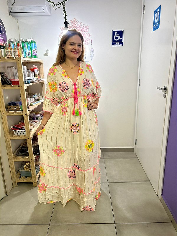 Vestido Longo Premium  - Manga morcego