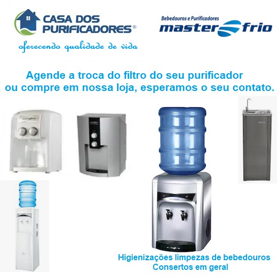 Troca de refil filtro Masterfrio - CASA DOS PURIFICADORES