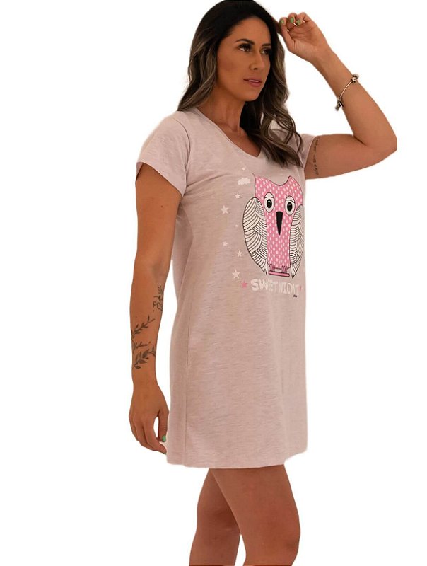 Camisetão de  dormir coruja