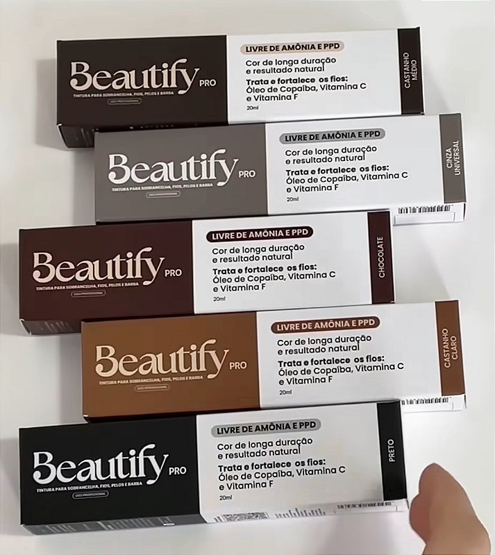 TINTURA PARA CILIOS E SOBRANCELHAS BEAUTIFY PRO 20ml - LOJA ROSA
