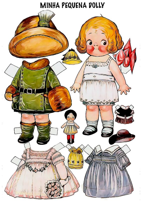 Boneca de Papel pequena Dolly