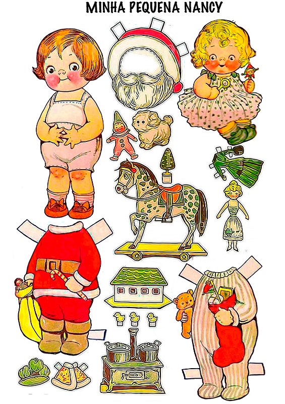 Boneca de Papel pequena Nancy - Viciados em Papelaria