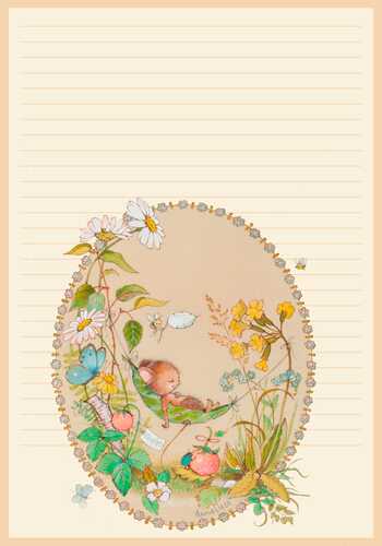 Papel de Carta Anneliese Ratinho com linhas pautadas