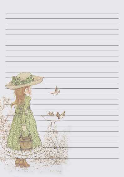 Papel de carta Sarah com Linha pautada