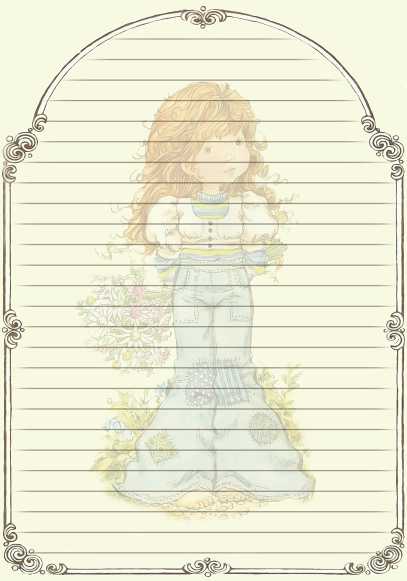 Papel de carta Sarah Vintage com Linha pautada