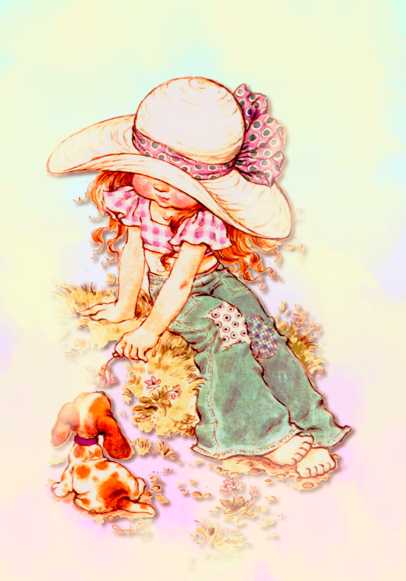 Papel de carta menina chapéu