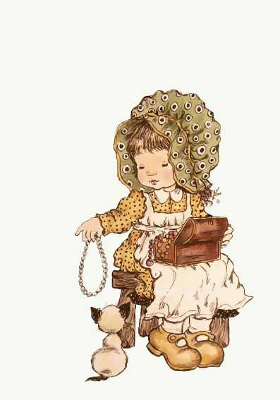 Papel de carta menina baú