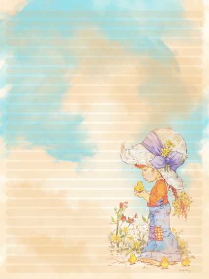 Papel de Carta Sarah linhas pautadas