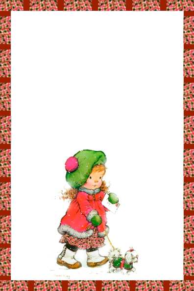 Papel de carta menina na neve sem linhas